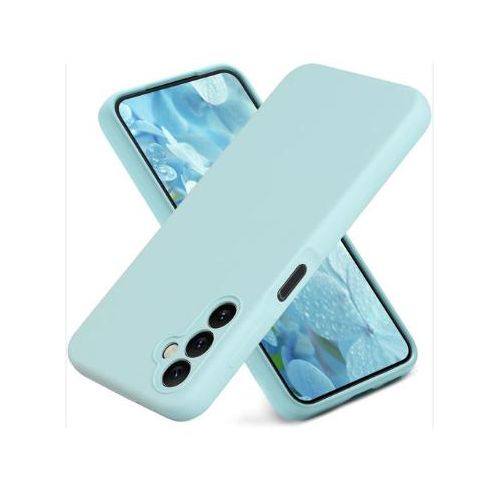 Soft Silicone Back Cover for Samsung Galaxy A24 - Light Blue, anti-fingerprint, anti-scratch, durable silicone case