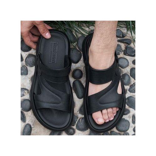 Men's Palm Sandals Shoes Comfortable Soft Sole Casual Black