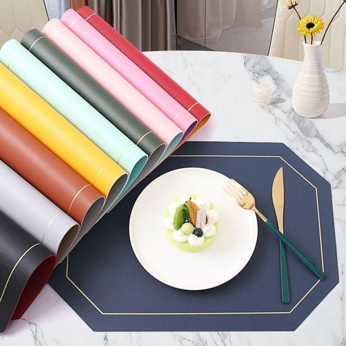 6 Pcs Nordic Style PU Leather Placemats - Double-Sided & Waterproof