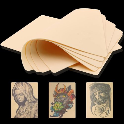 Tattoo Skin Practice - 20 Sheets 7.56×6 Double Sides Fake Skin, Microblading Eyebrows or lips to Practice Skin for Beginners and Experienced,Tattoo Supplies