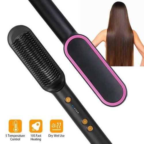 Electric hair straightener comb