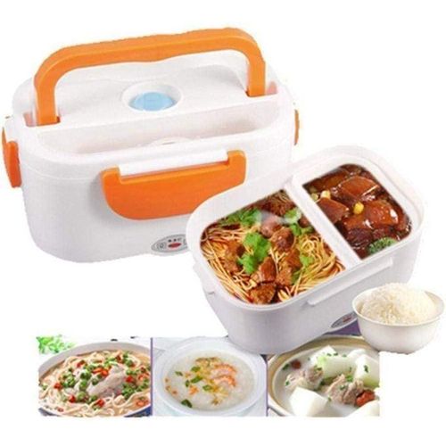 Electric Lunch Box Heated Lunch Box With Removable 15L Stainless Steel Container Portable Food Warmer Lunch Box For Car Office School And Home Use 110V 12V 40W