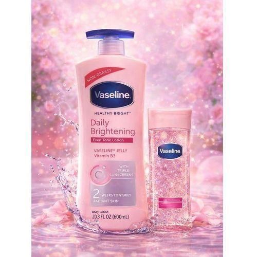 Vaseline Daily Brightening Even Tone Lotion 600ML Intensive Care Vitamin B3 Body Oil 200ML