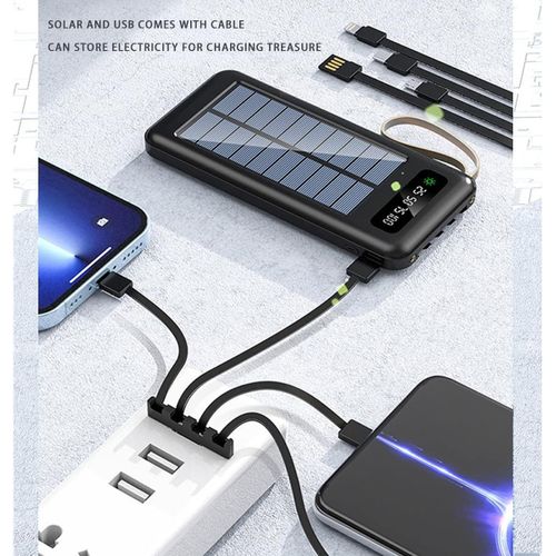 AMI AM-26 High-Capacity Solar Charging Power Bank With LED Percentage Levels