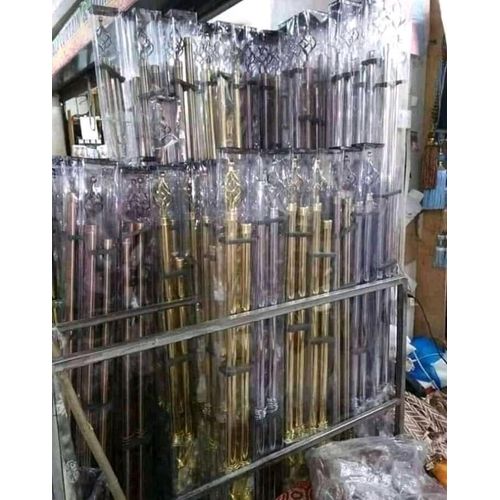 1m Double Curtain Rod Set with Adjustable Brackets, Heavy Duty Metal, Easy Install, Perfect for Home Window Drapes and Sheer Curtains