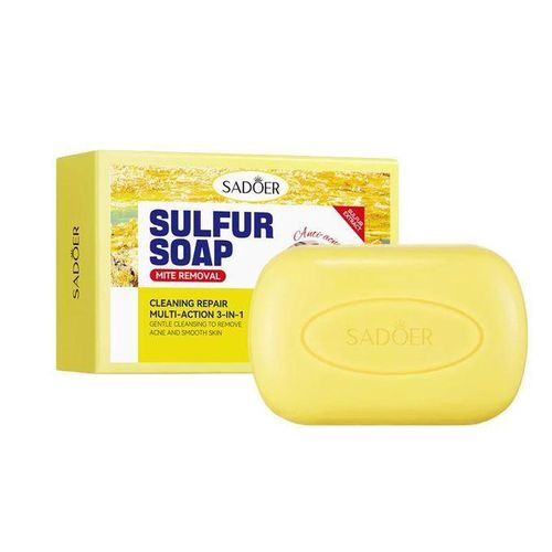 Sulfur Soap Mite Removal Soap for Gentle Cleaning Remove Acne and Smooth Skin