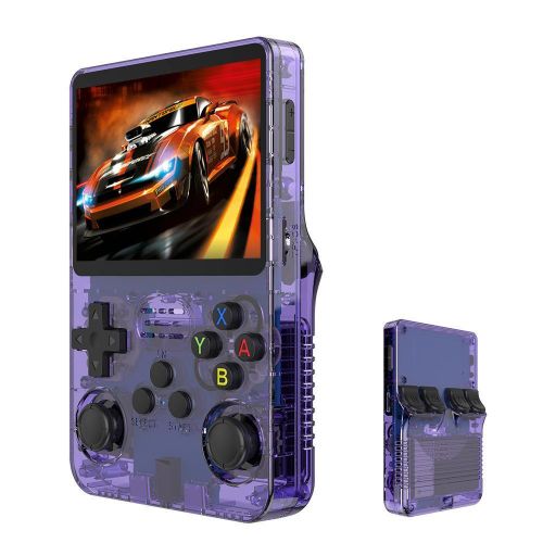 R36S Retro Handheld Game Console Linux System, 64G - Purple