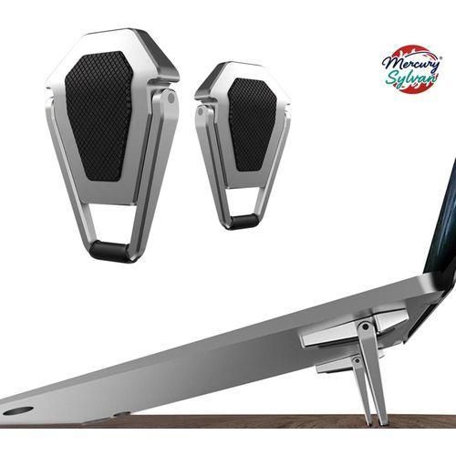 2 Metal Laptop Riser Invisible,Ergonomic Laptop Stand Cooling Suitable for 12-20 Inches Laptop.(Silver))