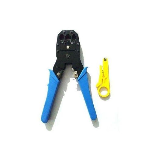 Crimping Tool + 5 rj45 clips + network cable tester