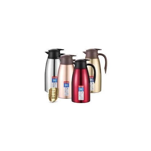 2-Litre Premium Stainless Steel Vacuum Flask, 24-Hour Hot & Cold Thermal Thermos with One-Touch Pouring Control