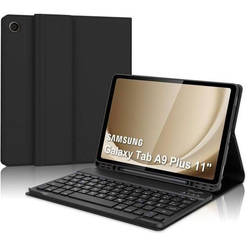 Keyboard Case for Samsung Galaxy Tab A9 Plus/A9+ 5G 11 Inch 2023 Model (SM-X210/X216/X218), Slim Lightweight Stand Cover with Magnetically Detachable Wireless Bluetooth Keyboard, Black
