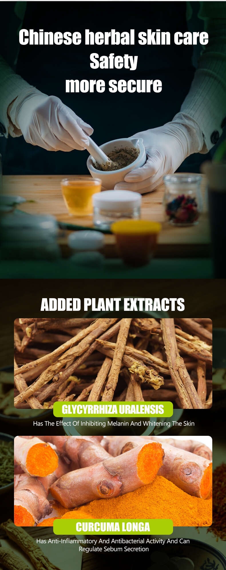 Aichun Beauty Herbal Facial Cleanser Deep Licorice Root Face Wash with Mineral Lightening for Female Acne Reduction Whitening