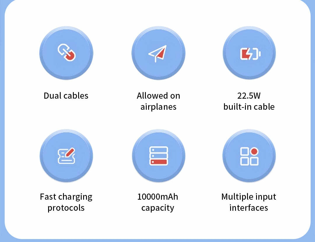 Amaya APW-12 power bank 10000mAh 22.5W super fast charging with 2 lines