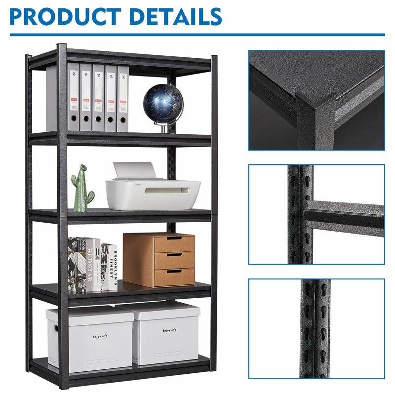 33.9'' W Steel Height -Adjustable Storage Rack