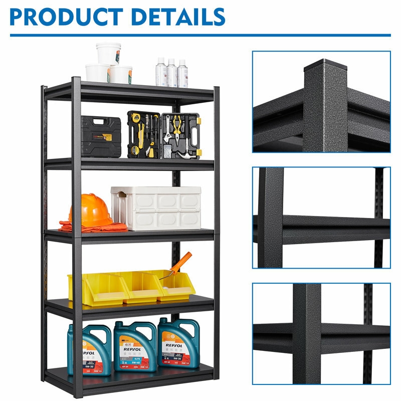 33.9'' W Steel Height -Adjustable Storage Rack