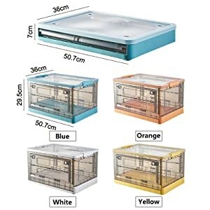 Transparent folding storage box