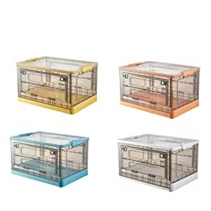 Transparent folding storage box