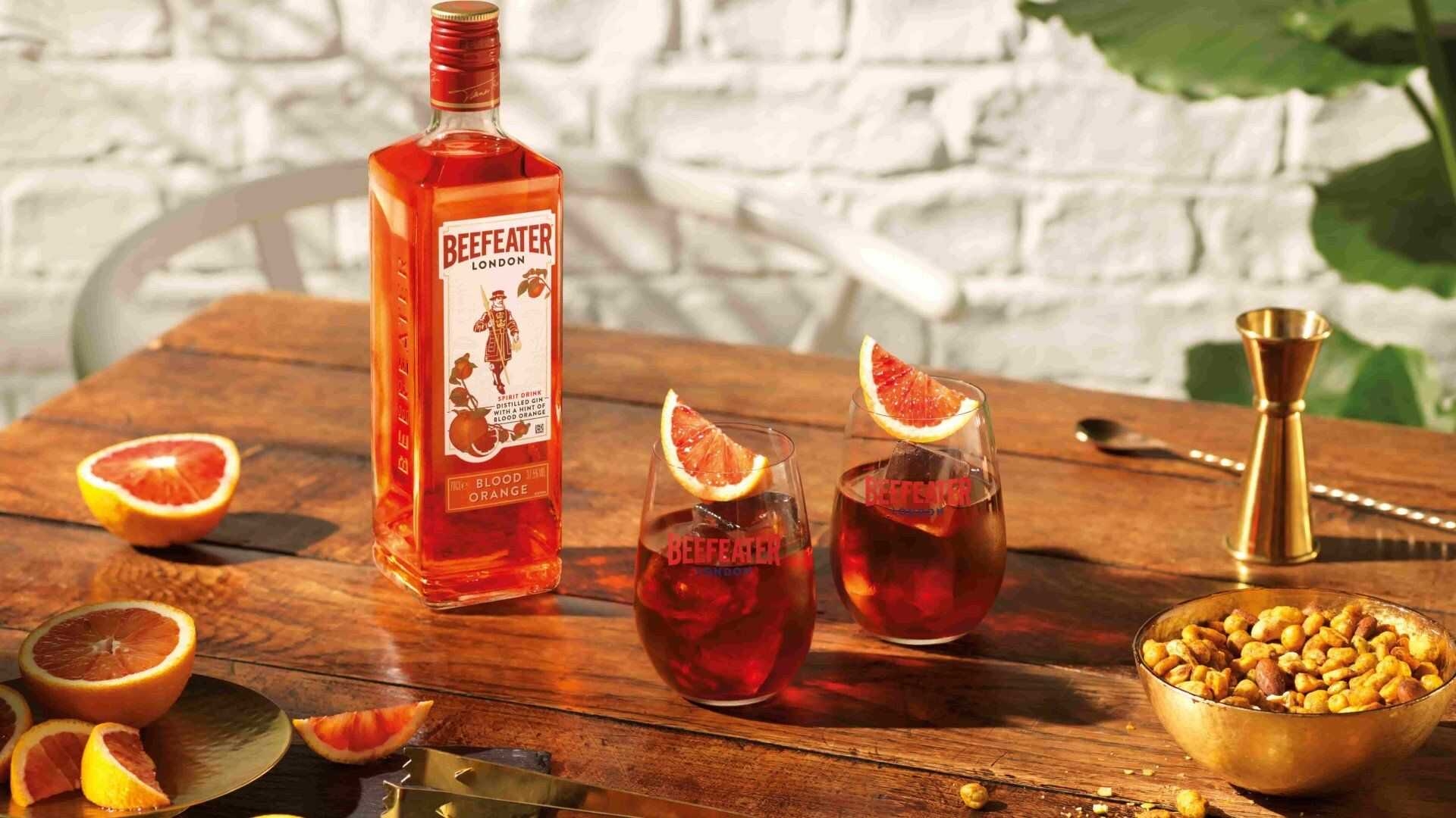 beefeater blood orange sunset negroni cocktail