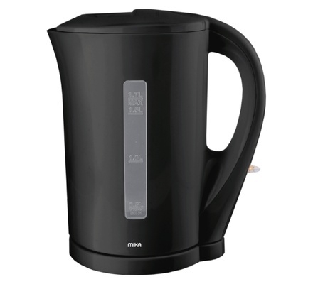 Kettle (Electric), Plastic, 1.7L, Cordless, Black