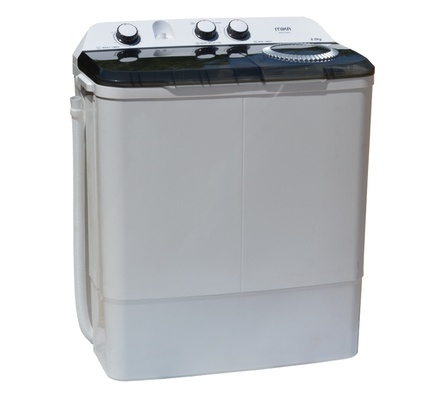 Washing Machine, Semi-Automatic Top Load, Twin Tub, 8Kg, White & Grey