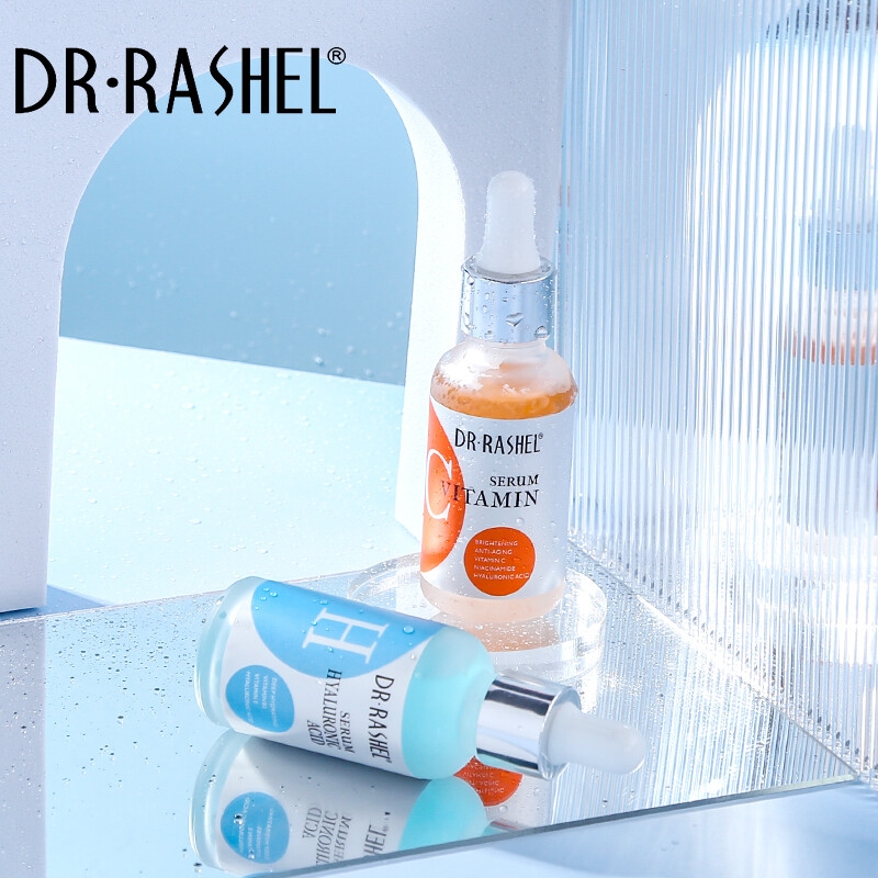 Dr Rashel Skin Care Brightening Anti Aging Whitening Moisturizing Hyaluronic Acid Retinol Vitamin C Face Serum Set 3pcs