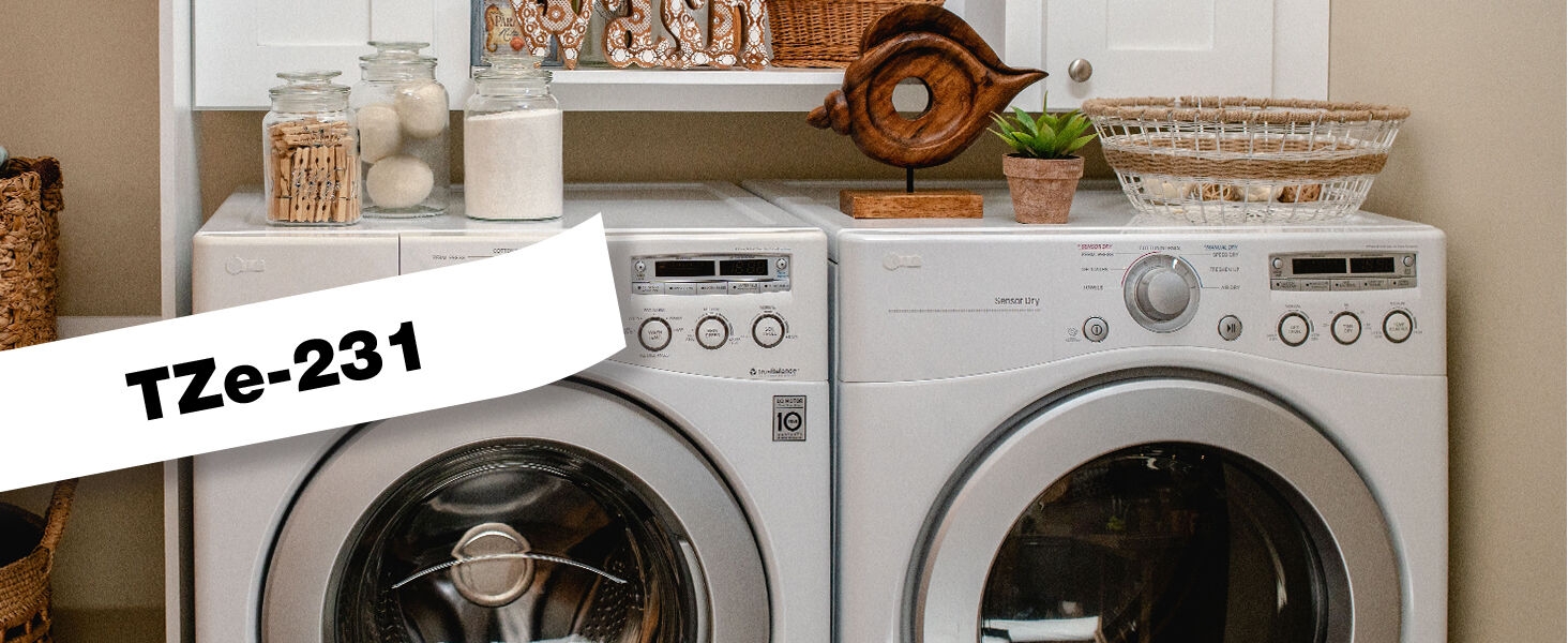 Label Tape on Washer & Dryer