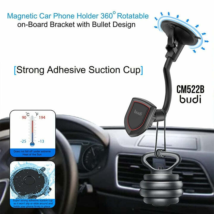 Budi Car Phone Mount, MagSafe Car Phone Holder, Phone Mount for Car Dashboard/Windshield