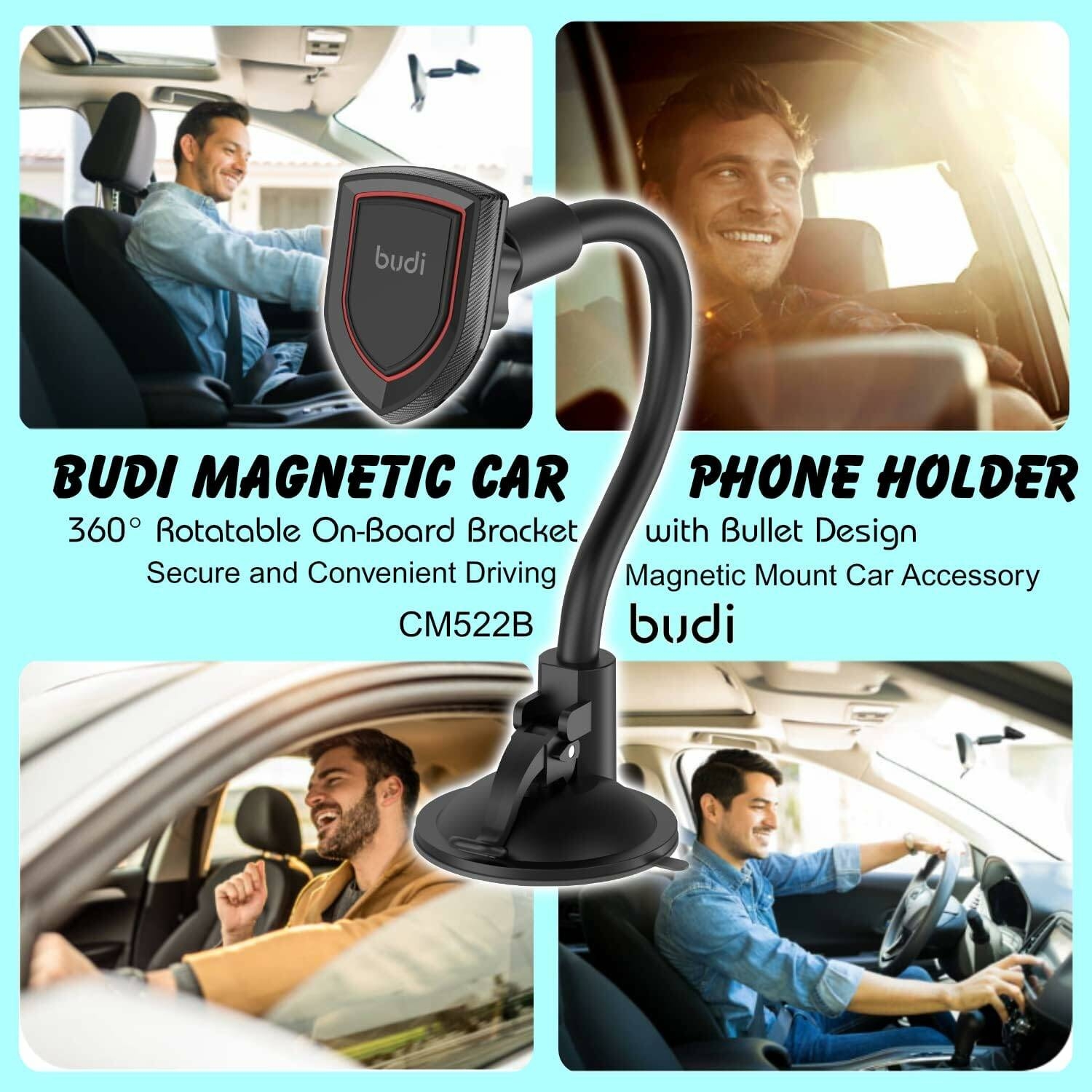 Budi Car Phone Mount, MagSafe Car Phone Holder, Phone Mount for Car Dashboard/Windshield