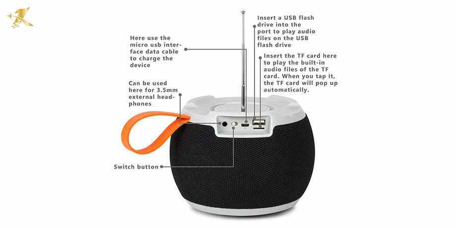 C15 Wireless Waterproof Bluetooth speaker(IPX5), Rich bass Bluetooth Speaker support Aux-in,TF card supplier