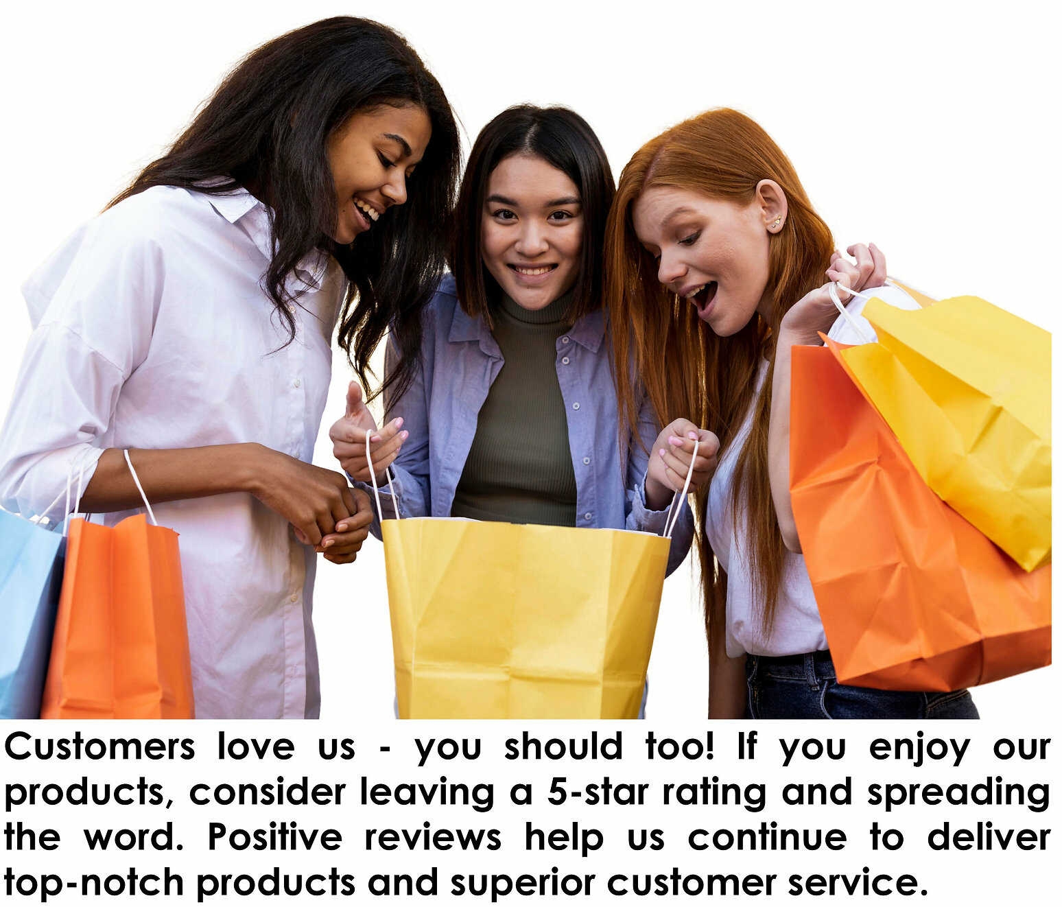 customer five star positive feedback