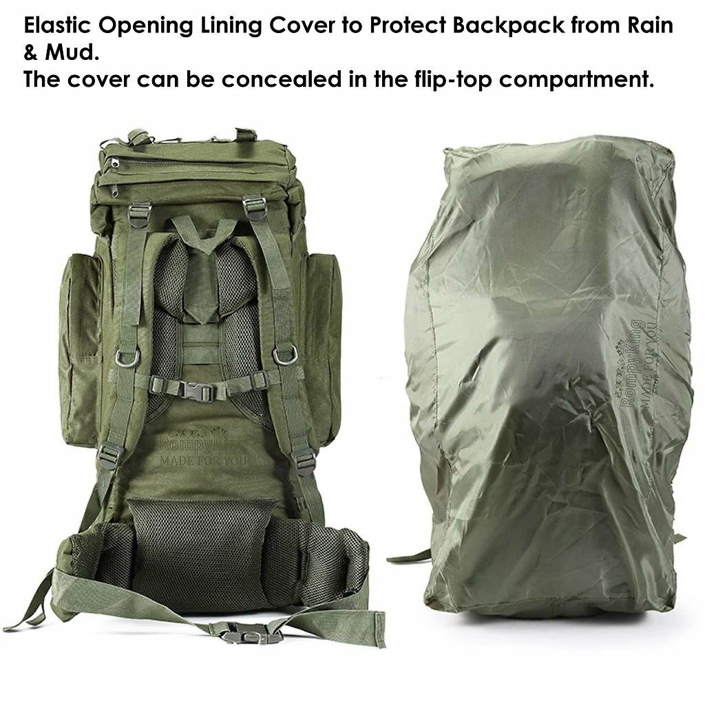 Large waterproof hiking daypack for men women outdoor sports and adventure.