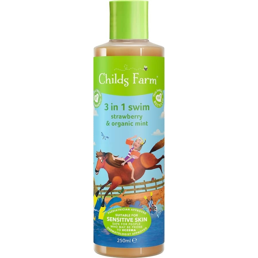 childs farm 3 in 1 wash swim strawberry & organic mint image 1