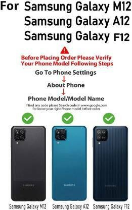 Casotec Back Cover for Samsung Galaxy A12, Samsung Galaxy F12, Samsung Galaxy M12 360° Rotating Kickstand Hybrid Case