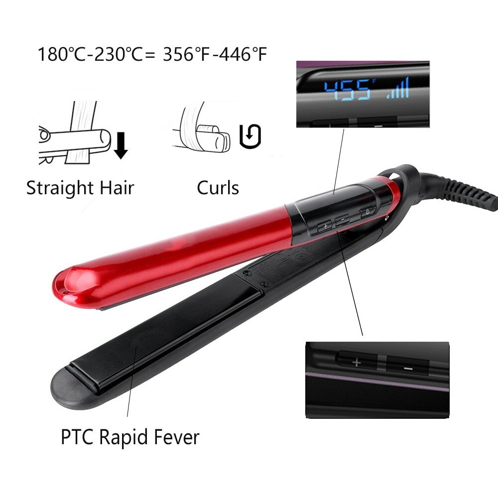 Cronier professional Professional 2-in-1 Ceramic Hair Straightener Fast ...