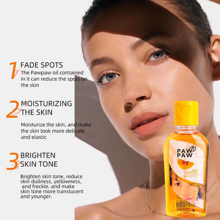 Body Oil for Skin Glow Moisturizing Vitamin C Brightening Lightening Skin Paw Paw Pawpaw Whitening Papaya Oil for African Women