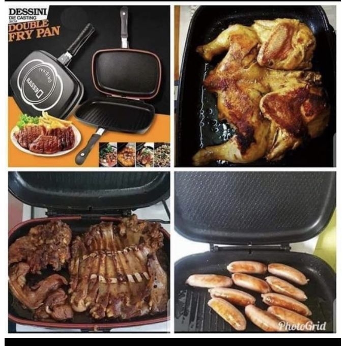 Double grill clearance pan