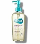Derma B Daily Moisture Body Oil, 99% Naturally Derived Argan & Sweet Almond Oil for Dry Sensitive...