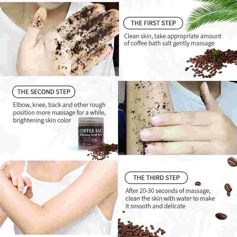 High Quality Scrubs Manufacturers Organic Coffee Scrub SPA Bath Salt Deep Clean Exfoliator Whitening Skin Care