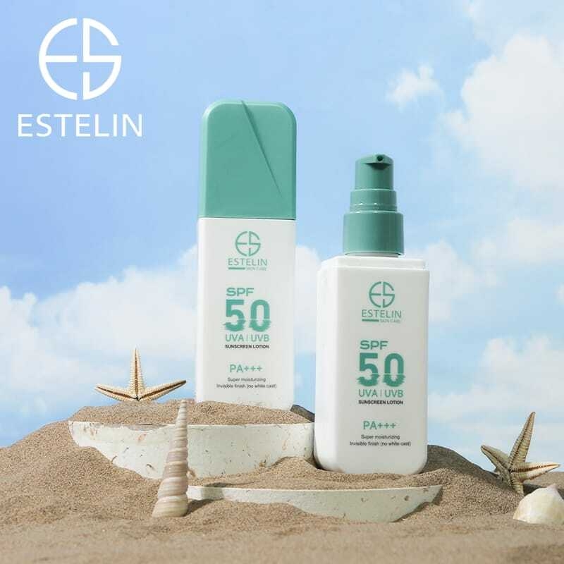 Estelin Super Moisturizing Invisible Finish (No White Cast) Sunscreen Lotion SPF50 / UVA / UVB -PA+++-75G -ES0173