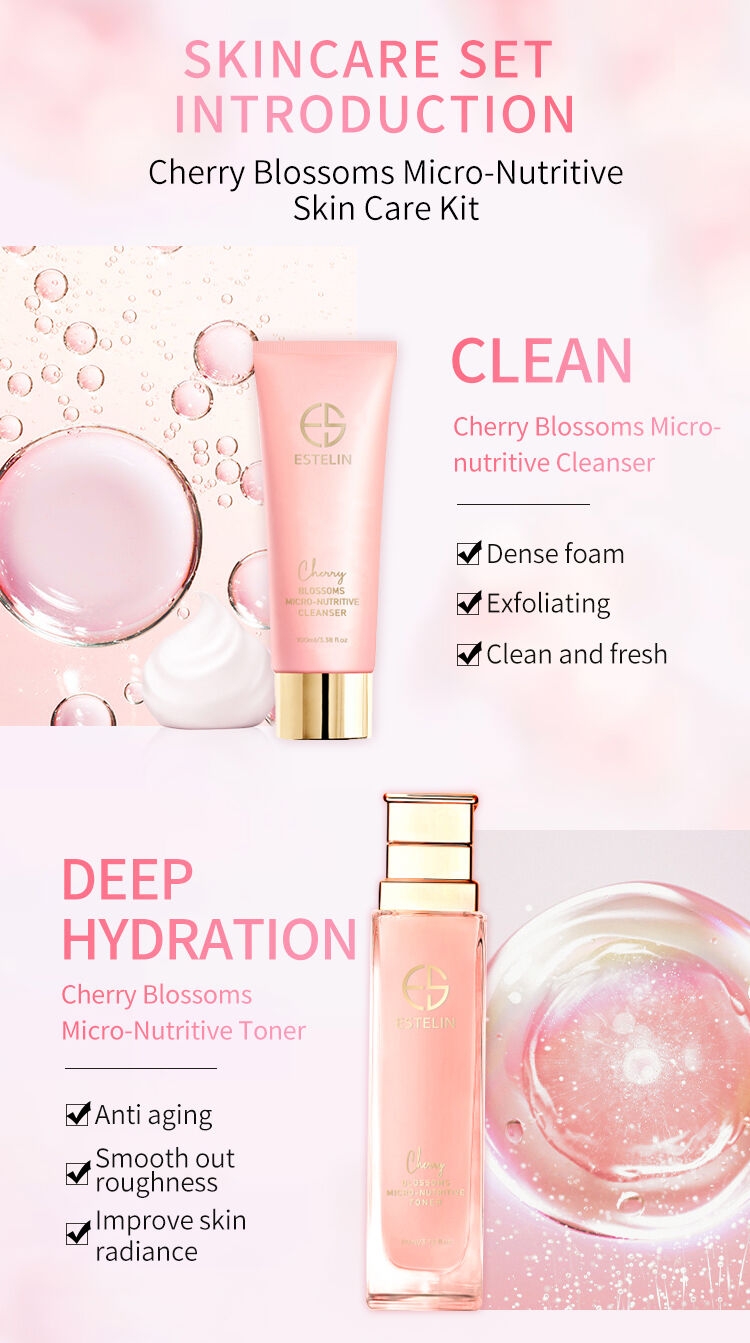 New Design ESTELIN Cherry Blossoms Micro-nutritive Skin Care Kit