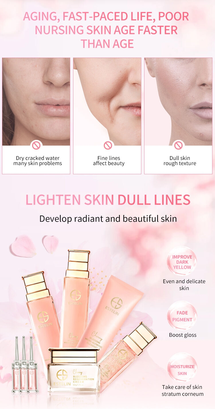 New Design ESTELIN Cherry Blossoms Micro-nutritive Skin Care Kit