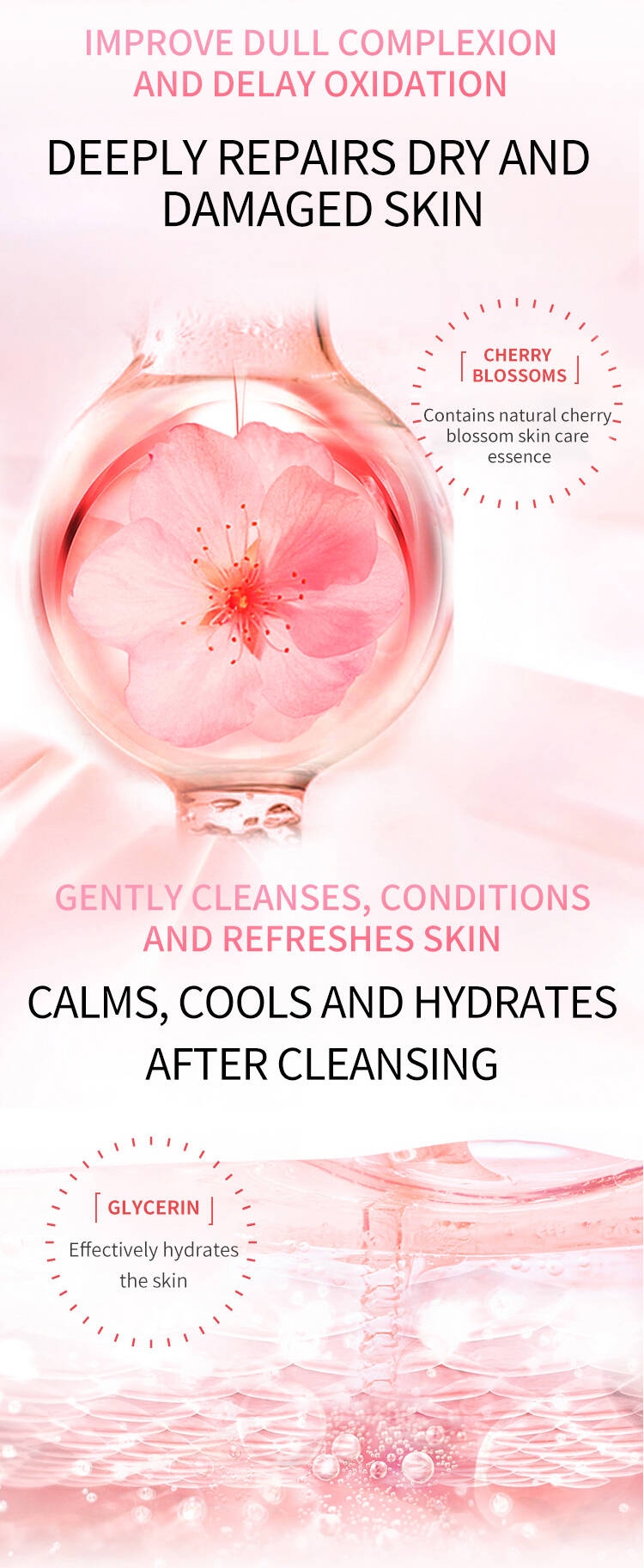 New Design ESTELIN Cherry Blossoms Micro-nutritive Skin Care Kit