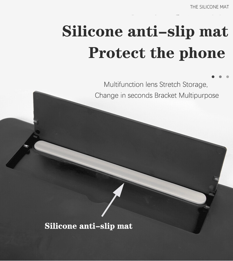 10英寸高清视频放大器支架3D手机屏幕放大镜折叠手机桌支架，用于电影和游戏