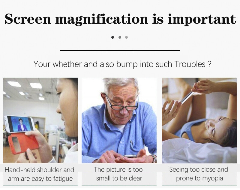 10英寸高清视频放大器支架3D手机屏幕放大镜折叠手机桌支架，用于电影和游戏