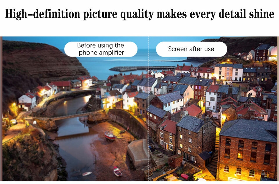 10英寸高清视频放大器支架3D手机屏幕放大镜折叠手机桌支架，用于电影和游戏