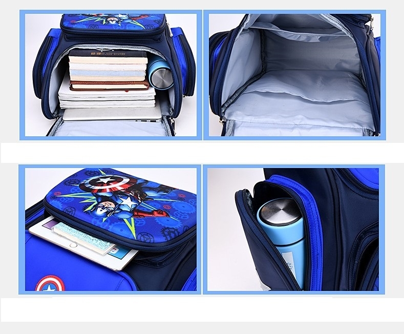 Wholesale nylon teen fashion boys orthopedic kids backpack school bag