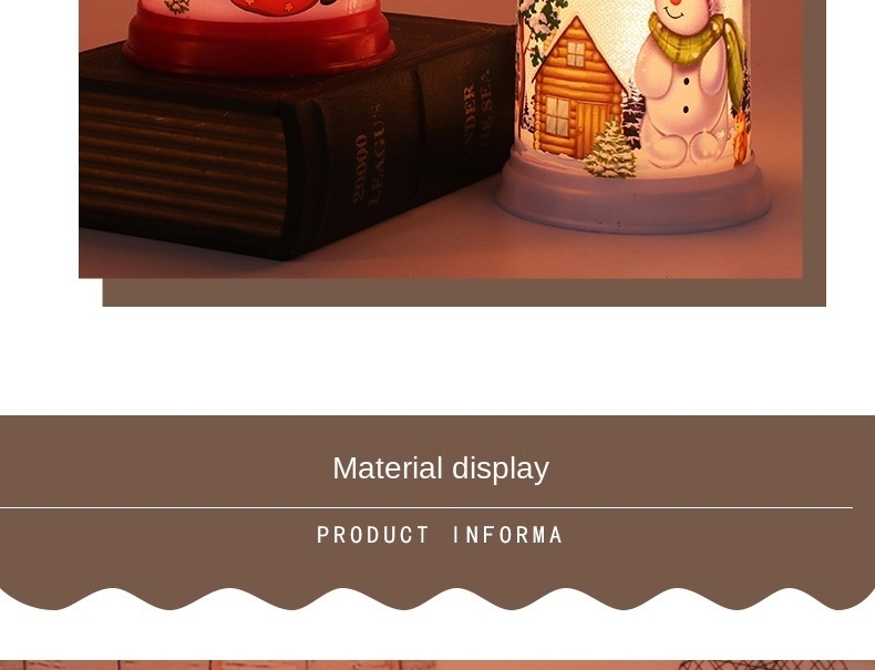 YY42 Led Simulation Flame Candle Santa Claus Snowman Decoration Night Light Christmas Decoration Candle Lights