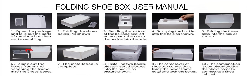 Foldable Shoe Organizer Boxes