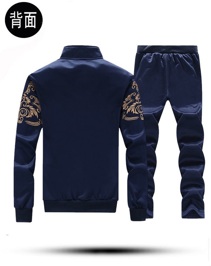 Fashion Mens Set Tracksuit Set 2 Pieces Hooded Sweatshirt Male Jacket ...