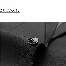 KUDORO Men's Suits Regular Fit Tuxedo 3 Piece Jacket Vest Pants Set for Men Wedding Prom